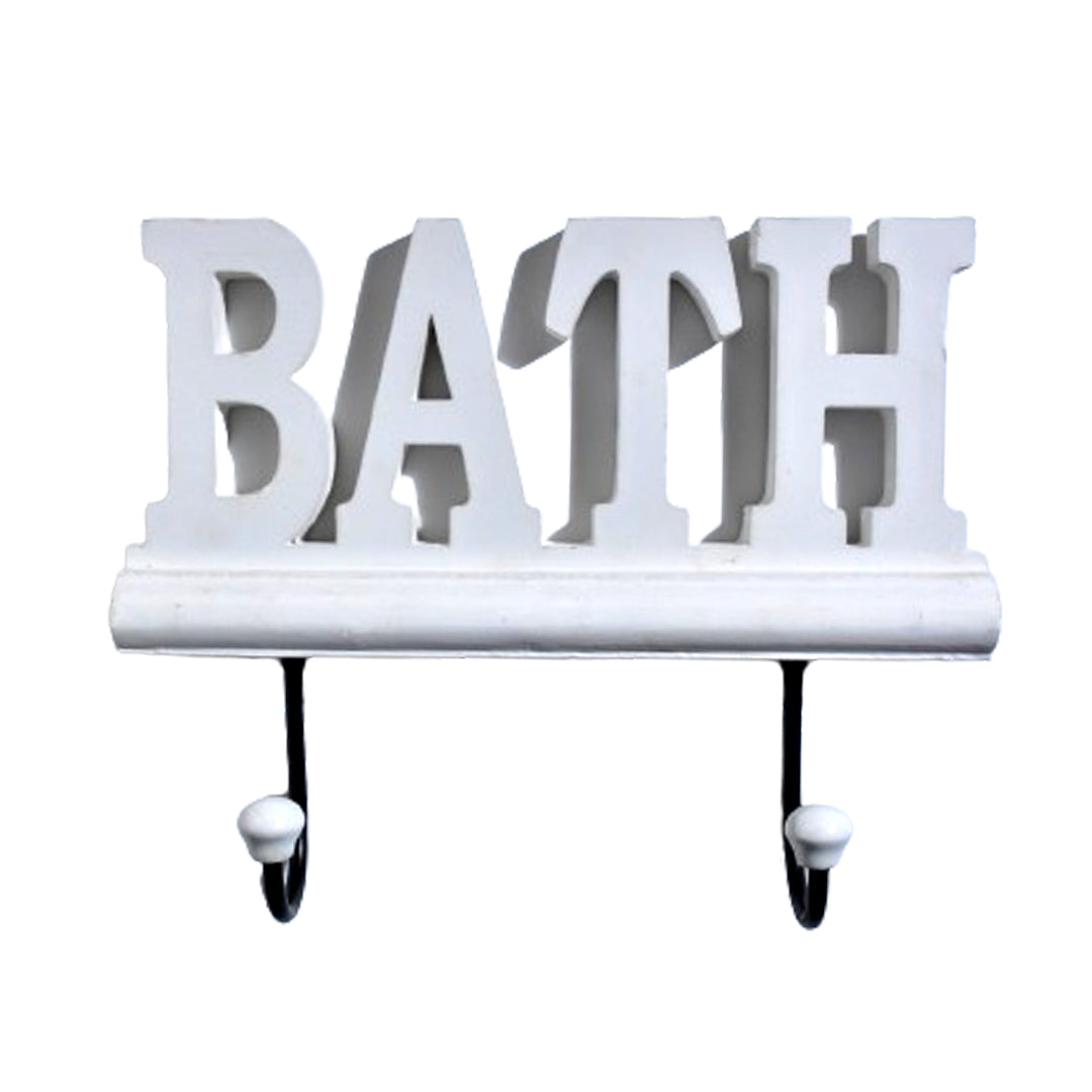 ELEGANT BATH LETTER WOODEN HOOK SET FOR BATHROOM – SHILPWARE