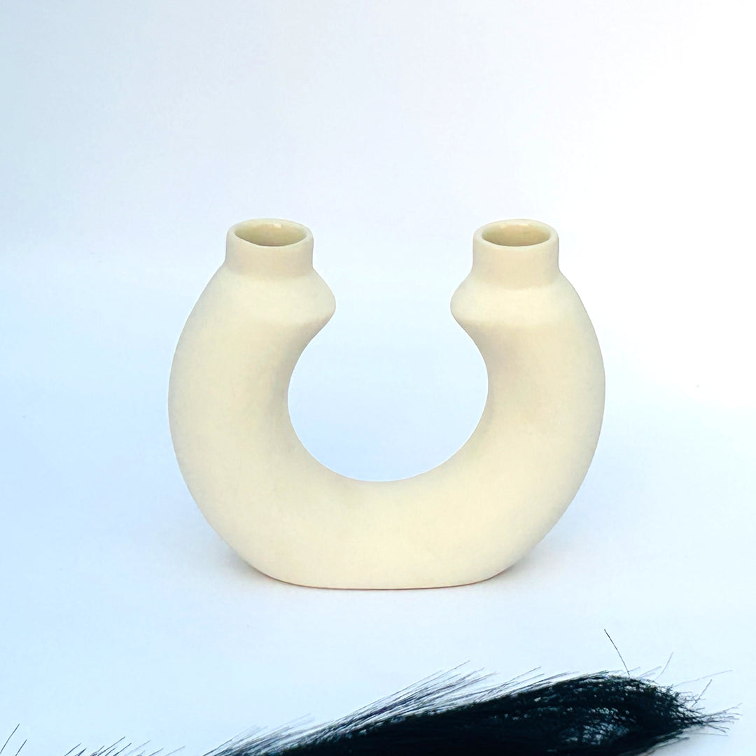 Nordic U-Shape Ceramic Vase for Modern Home Decor | SHILPWARE